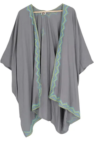 GURU-SHOP Kimono Kurzer bestickter Sommer Kimono, Kaftan,.., alternative Bekleidung - Verkäufer: