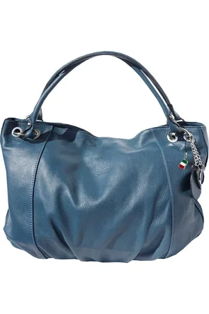 Florence Henkeltasche D2OTF128X Hobo Bag Schultertasche (Henkeltasche, Henkeltasche), Damen Tasche Echtleder türkis, Made-In Italy - Verkäufer: Fit4Style Silberschmuck - IMPPAC