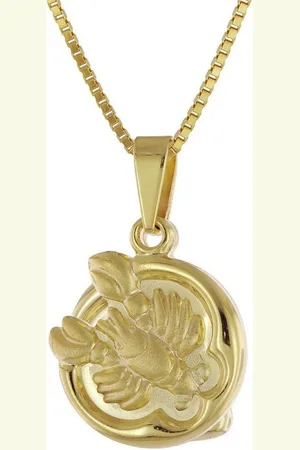 trendor Kette mit Anhänger Krebs Sternzeichen Gold 333/8K mit goldplattierter Kette - Verkäufer: uhrcenter