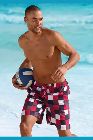 Buffalo Badeshorts im trendigen Karo-Design