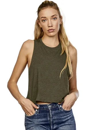 Bella + Canvas Crop-Top leichtes, bauchfreies Damen Tanktop / Cropped Tank Top im 1er/2er-Set (1-tlg) S bis XL - Verkäufer: witoru