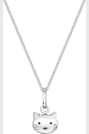 Firetti Kette mit Anhänger Schmuck Geschenk Silber 925 Halsschmuck Halskette Panzerkette Katze