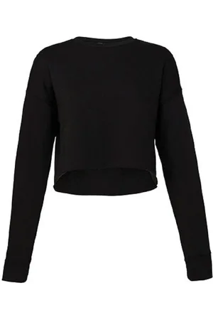 Bella Sweatshirt bauchfreies Damen Sweatshirt / Langarm Shirt für Frauen und Mädchen Innen Fleece - weiter geschnitten - Verkäufer: witoru