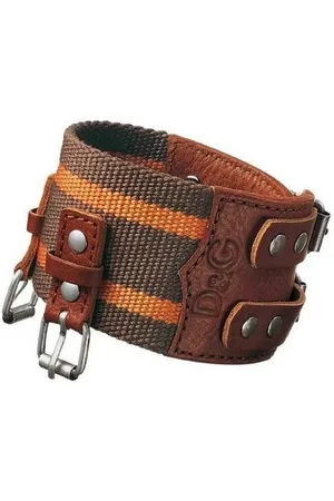 Dolce & Gabbana Armband Rough, im Leder-/Textilmix, 22cm lang, Dornschließe - Verkäufer: Gigandet