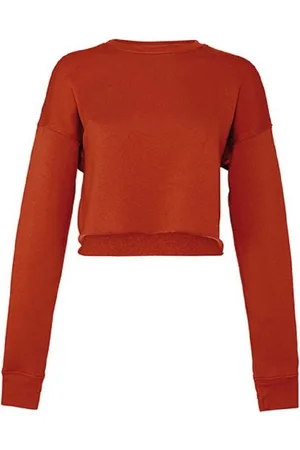 Bella Sweatshirt bauchfreies Damen Sweatshirt / Langarm Shirt für Frauen und Mädchen Innen Fleece - weiter geschnitten - Verkäufer: witoru