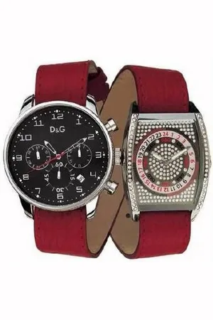 Dolce & Gabbana Quarzuhr David, aus Edelstahl, in Silber, Lederarmband, 24-Std. Anzeige, Chronograph - Verkäufer: Gigandet