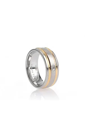 Karisma Fingerring Trauring Eheringe Verlobungsring Edelstahlring Bicolor, Vergoldet HSR4320 wahlweise mit oder ohne Stein - Verkäufer: Schmuck