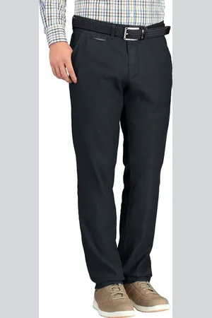 Club of Comfort Stoffhose Leinen Stretch Hose marine - Verkäufer: Krüger Kleidung