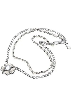 Dolce & Gabbana Collier Chains, aus Edelstahl und Leder, 150cm lang, Karabiner, doppelt tragbar - Verkäufer: Gigandet