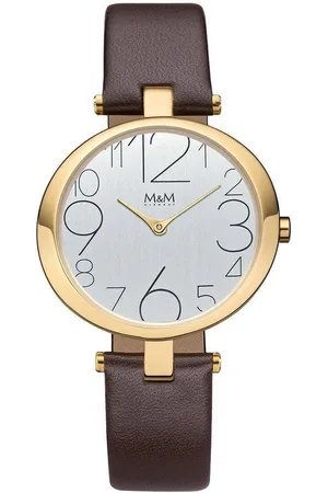 M&M Quarzuhr Armbanduhr Damen Leder Ring-O mit Ziffern, (1-tlg), Analoguhr rund mit Lederarmband, Designer Uhr, deutsche Manufaktur, inkl. edles Etui - Verkäufer: Germany