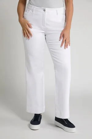 Ulla Popken Regular-fit-Jeans Jeans Mary weites Bein Bundfalten 5-Pocket-Form - Verkäufer: Popken Fashion Group