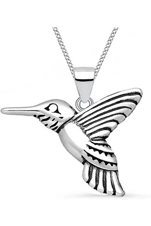 Goldene Hufeisen Kette mit Anhänger Kolibri Vogel Halskette aus 925 Sterling Silber (2-tlg, inkl. Etui), Rhodiniert - Verkäufer: