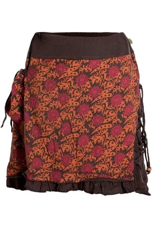 Vishes Minirock Kurzer Baumwollrock zum Überziehen Asymmetrisch Festival, Boho, Goa, Hippie Style - Verkäufer: - Alternative Bekleidung