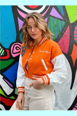 Worldclassca Collegejacke Damen Crop Collegejacke Übergangsjacke Bomberjacke - Verkäufer: