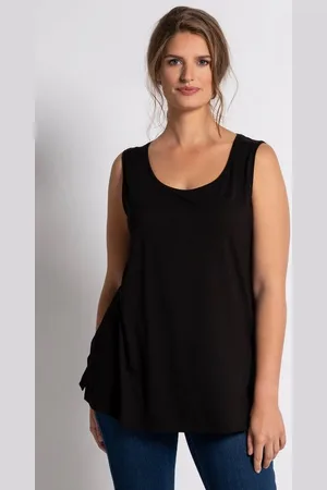 Ulla Popken Longtop Top Rundhals Classic Stretch breite Träger - Verkäufer: Popken Fashion Group