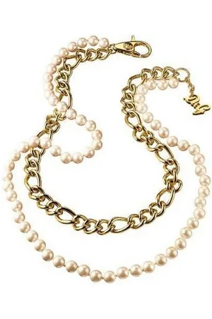 Dolce & Gabbana Collier Fancy, aus Edelstahl, mit Perlen, Karabinerverschluss, 55cm lang - Verkäufer: Gigandet