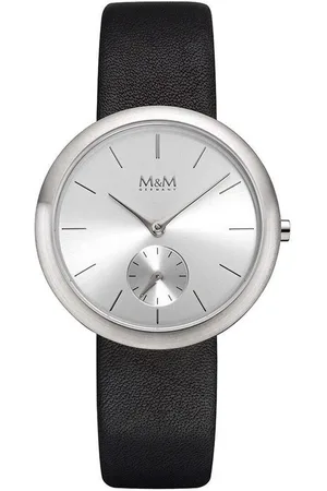M&M Quarzuhr Armbanduhr Damen Leder New Classic, (1-tlg), Analoguhr rund mit Lederarmband, Designer Uhr, deutsche Manufaktur, inkl. edles Etui - Verkäufer: Germany