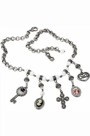 Dolce & Gabbana Collier Romantic, aus Edelstahl, vintage, 50cm lang, Zirkonia - Verkäufer: Gigandet