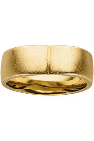 M&M Fingerring Ring Damen silber / gold breit (7 mm) matt (1-tlg), "Pure Volume", deutsche Qualität, inkl. edles Schmucketui - Verkäufer: Germany