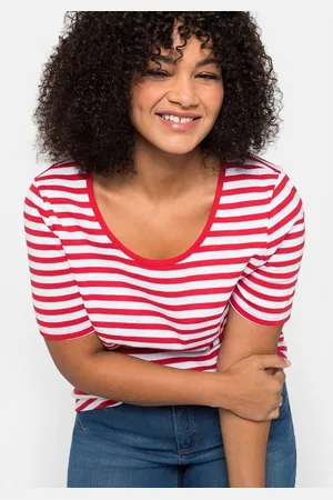 Sheego T-Shirt Große Größen mit garngefärbtem Ringel, aus Rippware