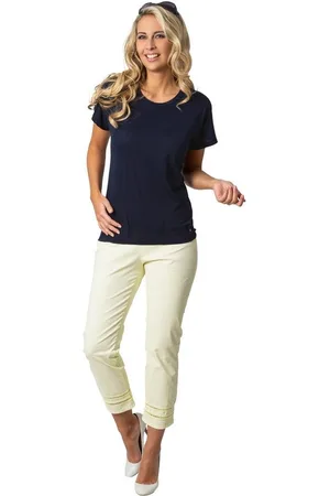 STEHMANN Caprihose Titan-642W-95314 Hohlsaum-Stickerei am Saum - Verkäufer: Gio Milano