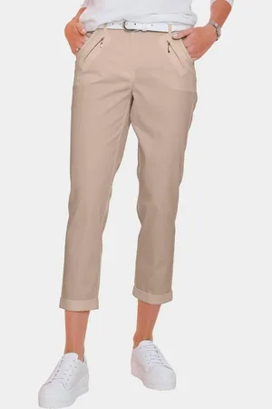 GOLDNER 7/8-Caprijeans Lässige Chinohose mit weichem Peach-Finish - Verkäufer: