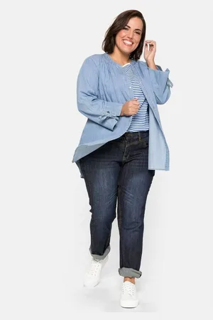 Sheego Stretch-Jeans Große Größen »Die Gerade« mit Used-Effekten