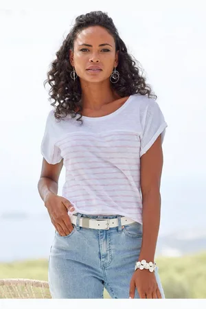 beachtime T-Shirt mit Streifendesign aus weicher Baumwoll-Qualität