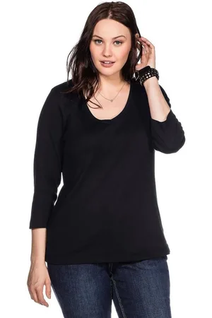 Sheego 3/4-Arm-Shirt Große Größen aus reiner Baumwolle