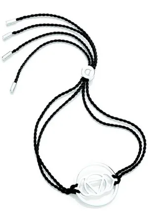 Daisy London Armband Silver Brow Chakra Black, aus 925er Sterling-Silber und Textil, Zugband, - Verkäufer: Gigandet