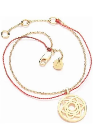 Daisy London Armband Sacral Chakra Nuit, aus 925er Sterling-Silber und Textil, Karabiner, , Gold - Verkäufer: Gigandet