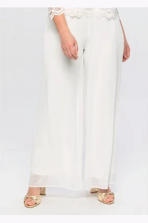 Sheego Schlupfhose Große Größen mit Chiffon im Lagenlook, gefüttert