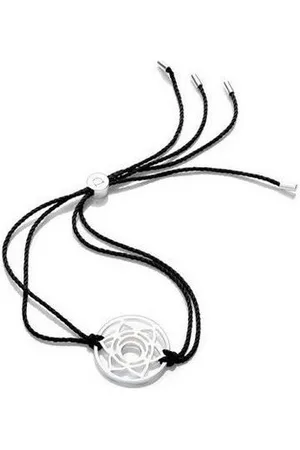 Daisy London Armband Silver Sacral Chakra Black, aus 925er Sterling-Silber und Textil, Zugband, - Verkäufer: Gigandet
