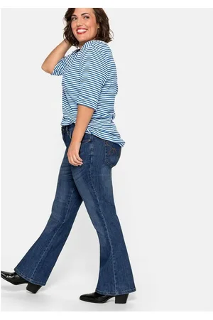 Sheego Bootcut-Jeans Große Größen in 5-Pocket-Form, mit Used-Effekten