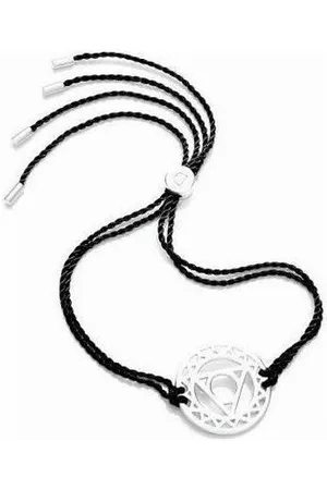 Daisy London Armband Silver Throat Chakra Black, aus 925er Sterling-Silber und Textil, Zugband, - Verkäufer: Gigandet