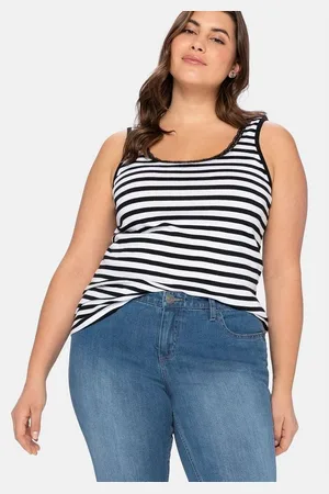 Sheego Tanktop Große Größen mit Spitze am Ausschnitt