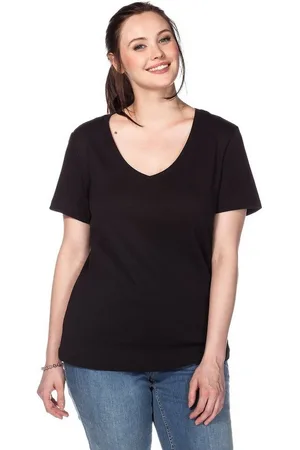 Sheego T-Shirt Große Größen aus fein gerippter Qualität
