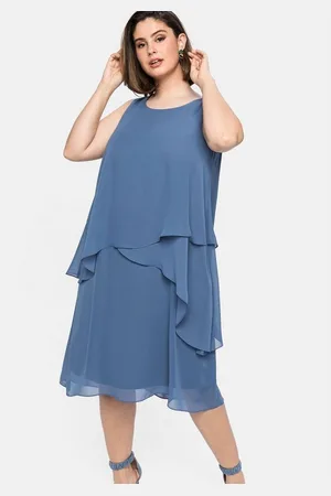 Sheego Cocktailkleid Große Größen im Lagenlook