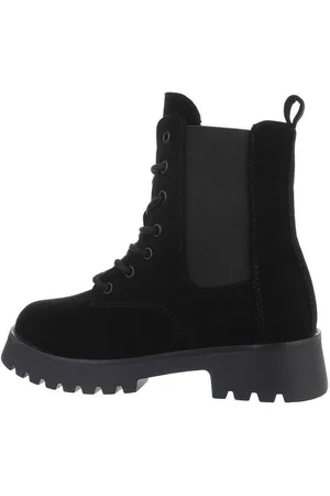 Ital-Design Damen Schnürschuhe Freizeit Schnürstiefelette (77408857) Blockabsatz Plateaustiefeletten in - Verkäufer: