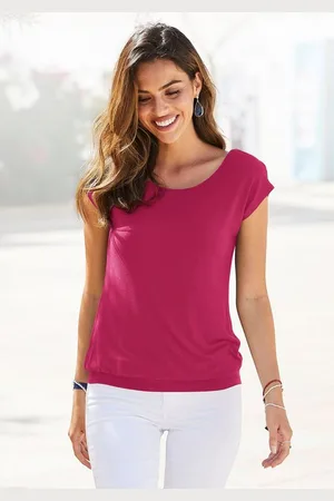Lascana Longshirt mit breitem Bund aus weichem Viskose-Stretch