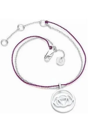 Daisy London Armband Brow Chakra Purple Nuit, aus 925er Sterling-Silber und Textil, Karabiner, Violett, Silber - Verkäufer: Gigandet