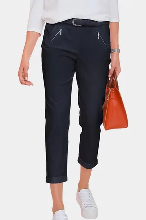 GOLDNER 7/8-Caprijeans Lässige Chinohose mit weichem Peach-Finish - Verkäufer: