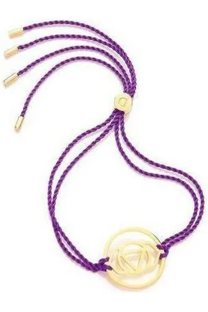 Daisy London Armband Brow Chakra Purple, aus 925er Sterling-Silber und Textil, Zugband, Violett - Verkäufer: Gigandet