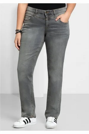 Sheego Stretch-Jeans Große Größen »Die Gerade« mit Used-Effekten