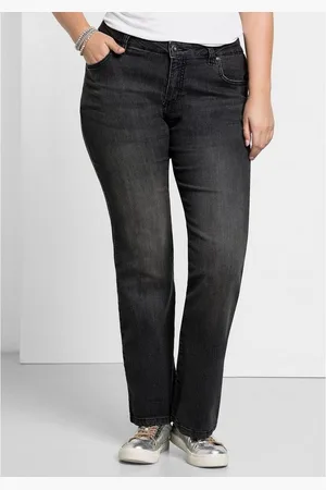 Sheego Bootcut-Jeans Große Größen in 5-Pocket-Form, mit Used-Effekten