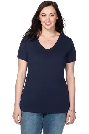 Sheego T-Shirt Große Größen mit V-Ausschnitt