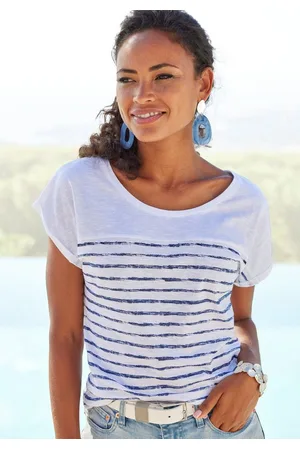 beachtime T-Shirt mit Streifendesign aus weicher Baumwoll-Qualität
