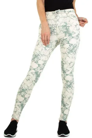 Ital-Design Skinny-fit-Jeans Damen Freizeit (76457527) Stretch Skinny Jeans in Grün - Verkäufer: