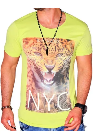 Blackrock T-Shirt T-Shirt Urlaub Leopard Tiger kurzarm Rundhals bedruckt Slim-Fit - Verkäufer: Zahida Fashion GmbH