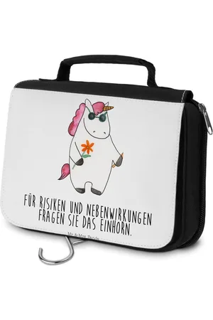 Mr. & Mrs. Panda Kulturbeutel Einhorn Woodstock - - Geschenk, witzig, Schminkutensil, Herren, (1-tlg), Wasserabweisend - Verkäufer: